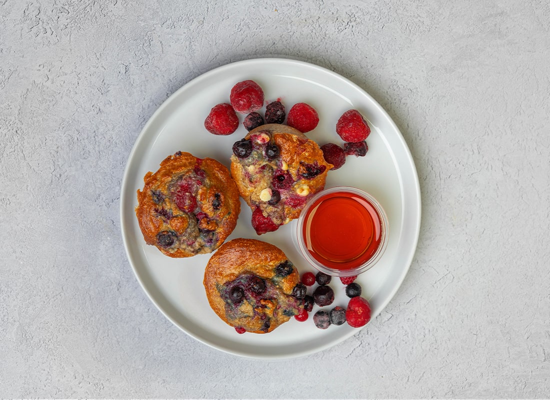 Wild Berry Protein Muffins