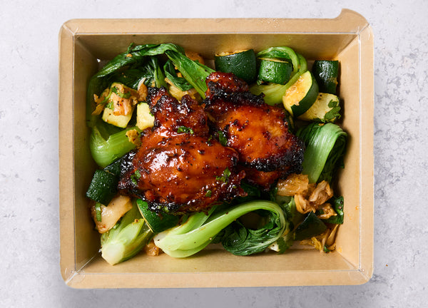 Gochujang Honey Chicken, Kimchi & Pak Choi