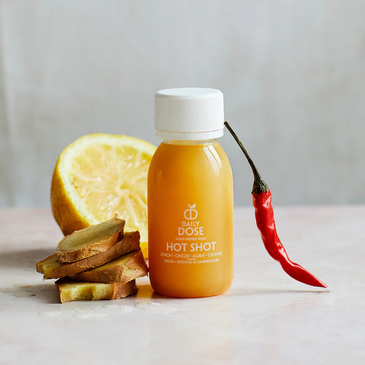 Ginger, Lemon + Cayenne Hot Shot