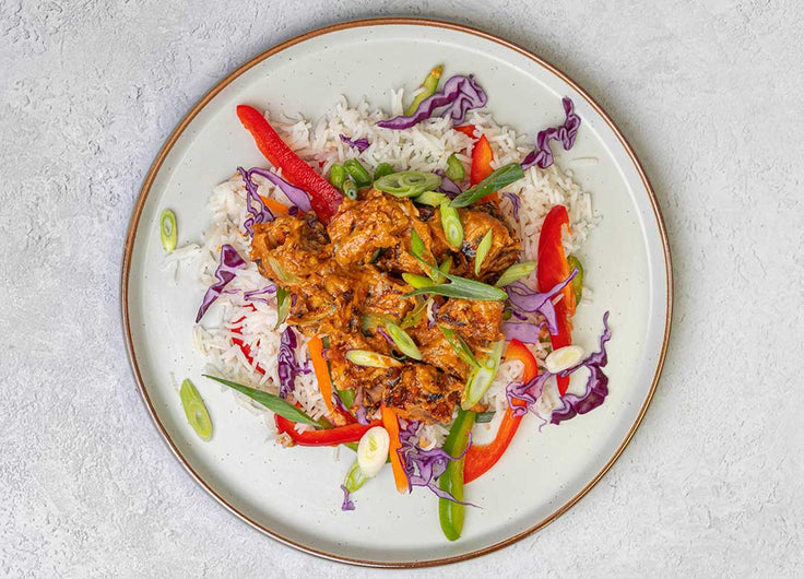 Peanut Butter Tofu + Steamed Rice