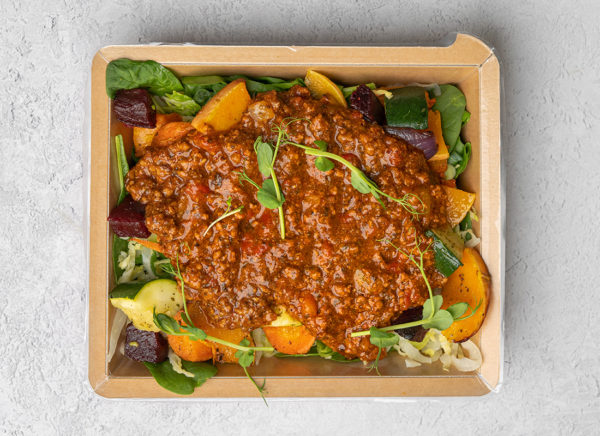 Beef Bolognese, Roasted Root Veg