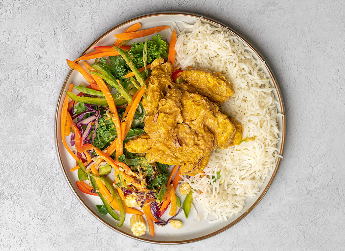 Peanut Butter Chicken Curry + Steamed Rice