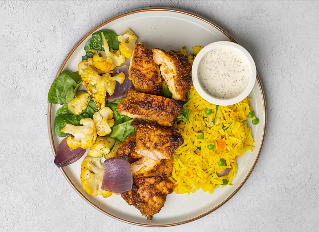 Tandoori Chicken Thighs + Pilaf Rice